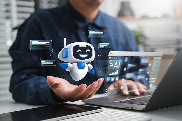 Generating blog images with an AI image tool on a computer